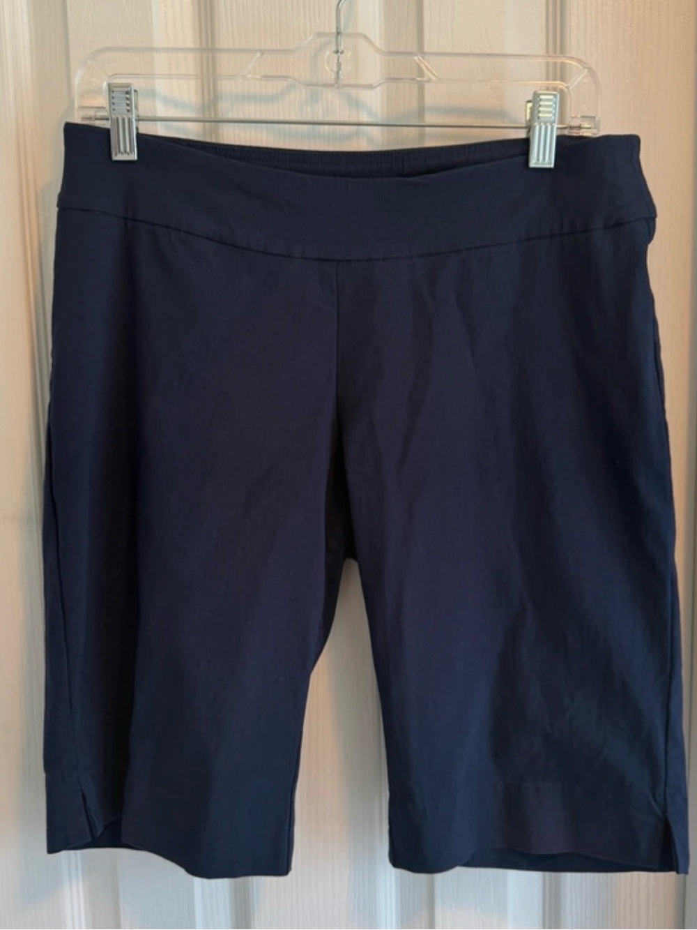Zac & Rachel Pull On Navy Mid-Length Dress Shorts